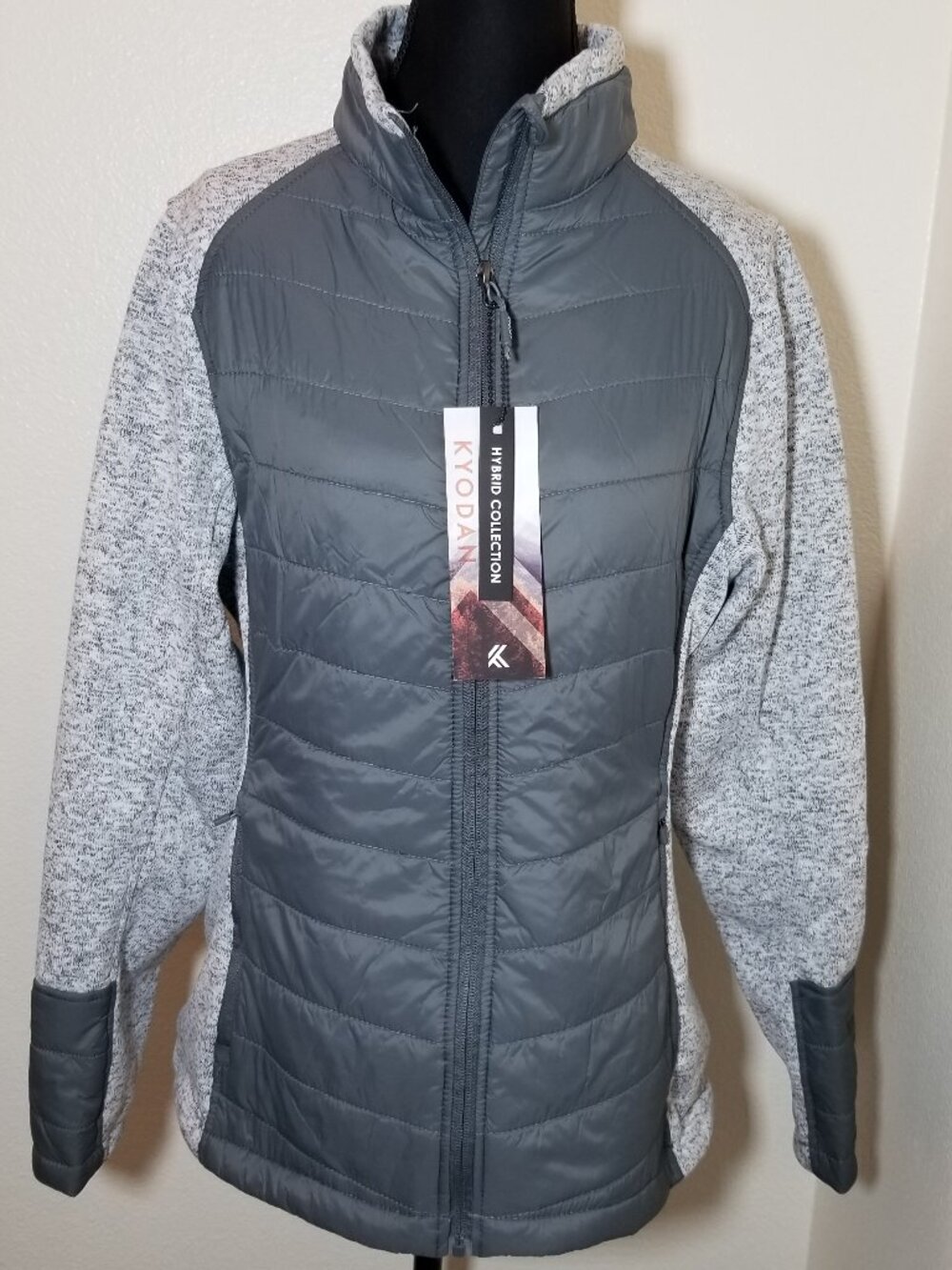 Kyodan Hybrid Womens Large Jacket Full Zip Outdoor Hiking Warm Camping NWT